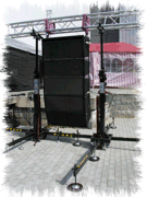 Line Array SECO CX 2003 - zavěšování na rampu